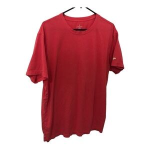 Fabletics cotton modal spandex loose fit red/orange short sleeve shirt size XL